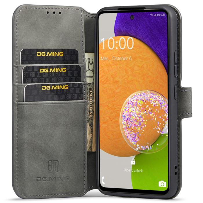 Bild 5, DG.MING Samsung Galaxy A53 5G Fodral Retro Läder Grå