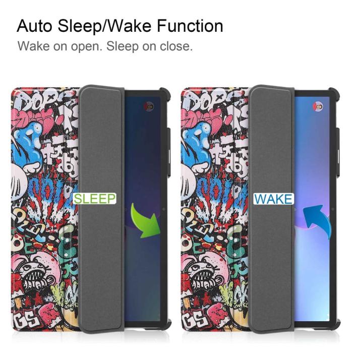 Bild 5, Lenovo Tab P11 Pro Gen 2 Fodral Tri-Fold Graffiti