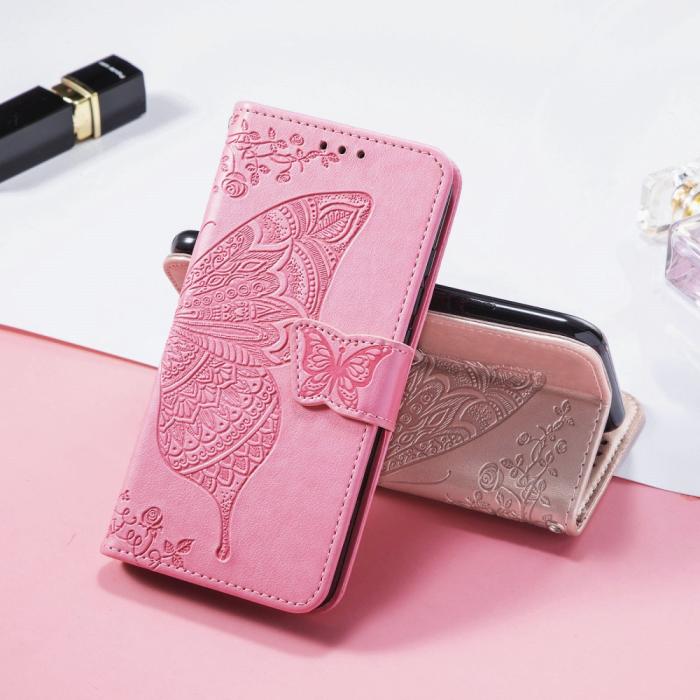 Bild 5, Samsung Galaxy S25 Edge Fodral Med Fjäril Tryck Rosa