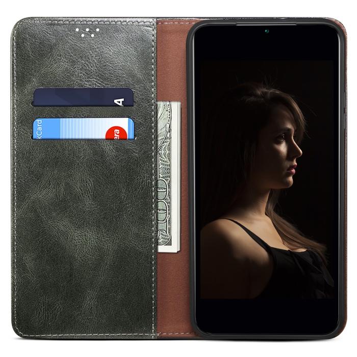 Bild 4, OnePlus Nord CE 2 5G Fodral Flip Crazy Horse Grön