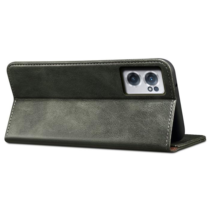 Bild 6, OnePlus Nord CE 2 5G Fodral Flip Crazy Horse Grön