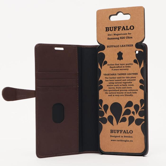 Bild 5, Buffalo Samsung Galaxy S20 Ultra Fodral 2in1 Äkta Läder Brun