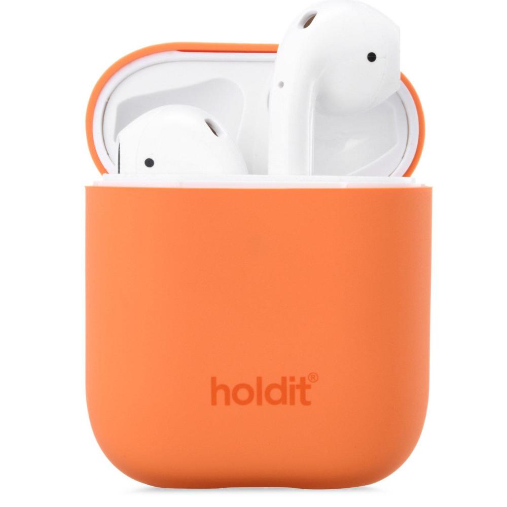 holdit Apple AirPods Nygård Skal Silikon Orange
