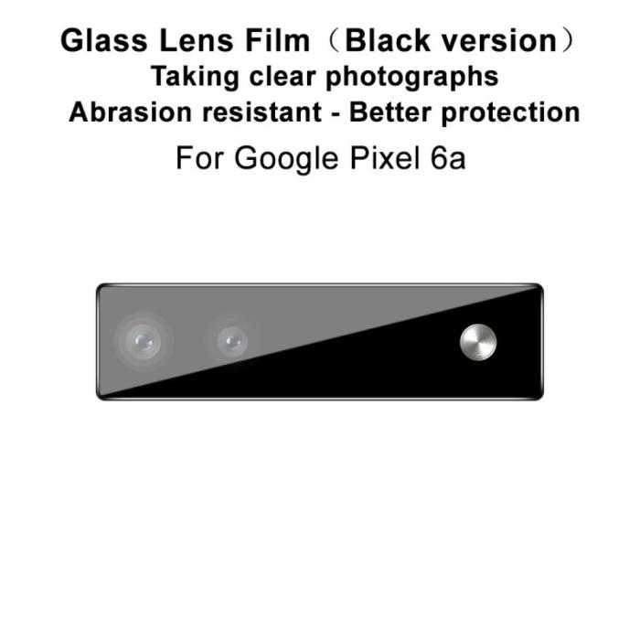 Bild 2, IMAK Google Pixel 6A Linsskydd Härdat Glas Svart