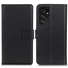 Samsung Galaxy S22 Ultra Fodral Läder Svart