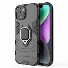 iPhone 15 Skal Hybrid Armor Ring Svart