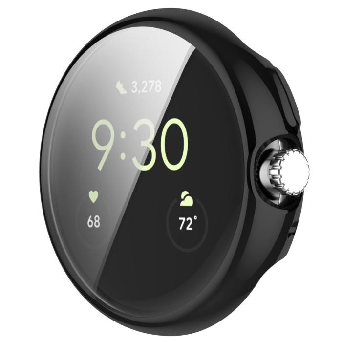 Bild 4, Google Pixel Watch / Watch 2 Skal TPU Med Skärmskydd Svart
