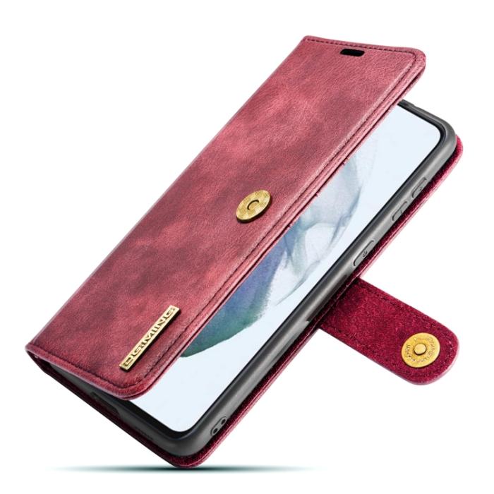 Bild 5, DG.MING Samsung Galaxy S21 FE 2in1 Magnet Fodral / Skal Vinröd
