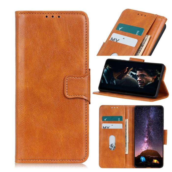 Bild 1, Xiaomi Redmi 9C Fodral Crazy Horse Läder Brun