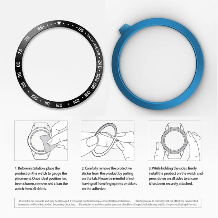 Bild 6, Bezel Skyddande Ring Galaxy Watch4 Classic 44 mm Svart/Vit