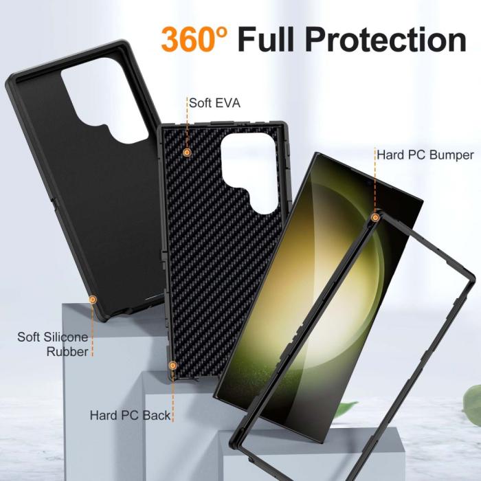 Bild 3, Galaxy S24 Ultra Skal Xtreme Shockproof Hybrid Svart