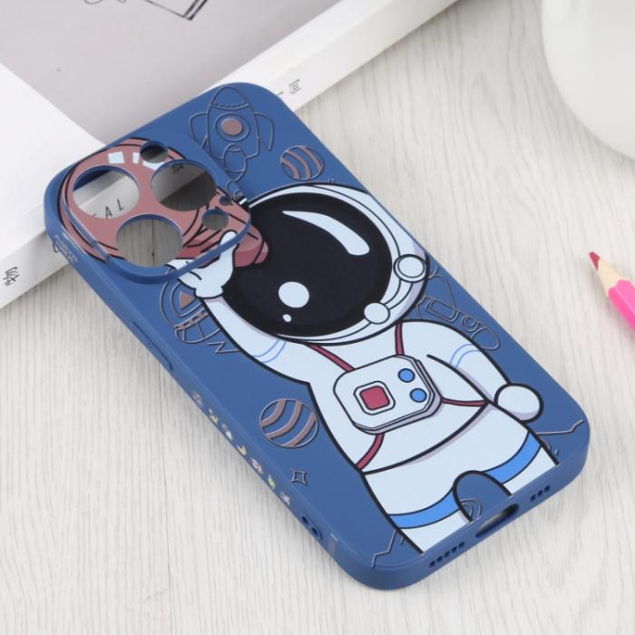 Bild 2, iPhone 14 Pro Skal Spaceman Blå/Brun