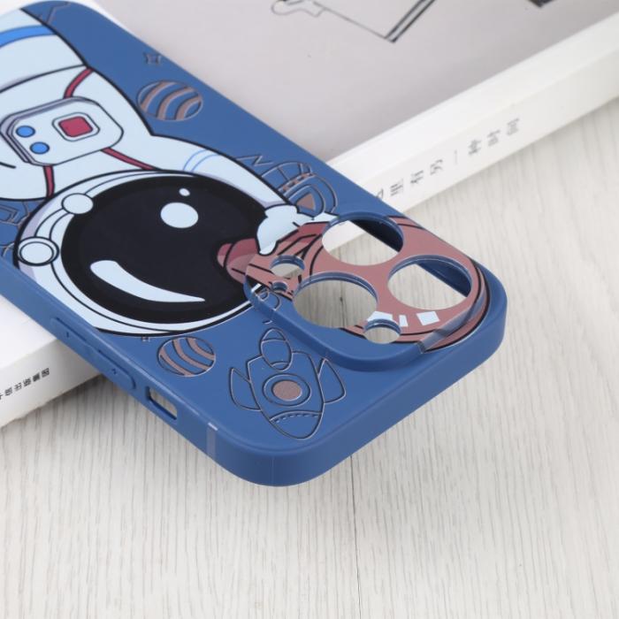 Bild 5, iPhone 14 Pro Skal Spaceman Blå/Brun