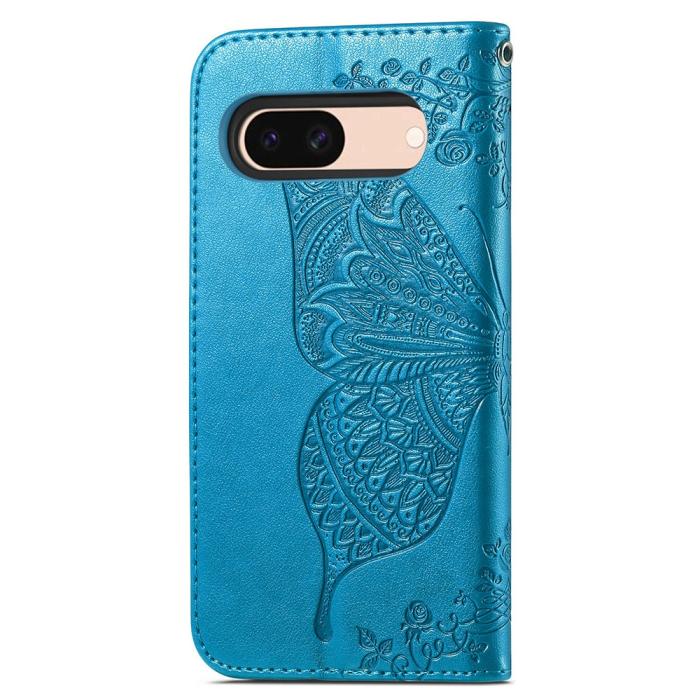 Bild 4, Google Pixel 8A Fodral Butterfly Blå
