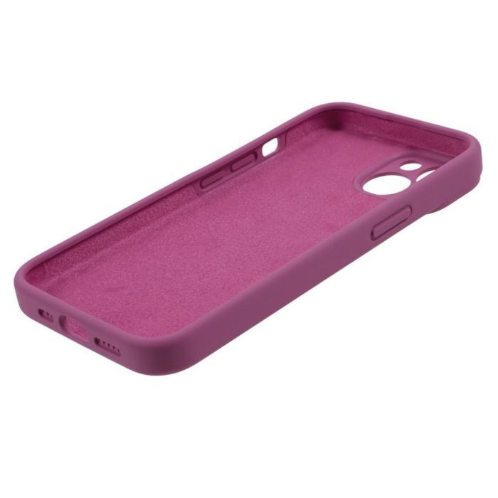 Bild 6, iPhone 15 Plus Skal Liquid Silikon Rosa Pitaya
