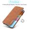 LC.IMEEKE iPhone 15 Plus Fodral Slim Flip Ljus Brun