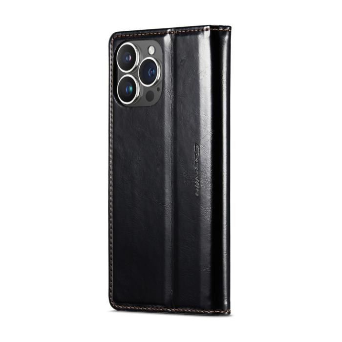 Bild 4, CASEME iPhone 16 Pro Fodral Oil Wax Flip Svart