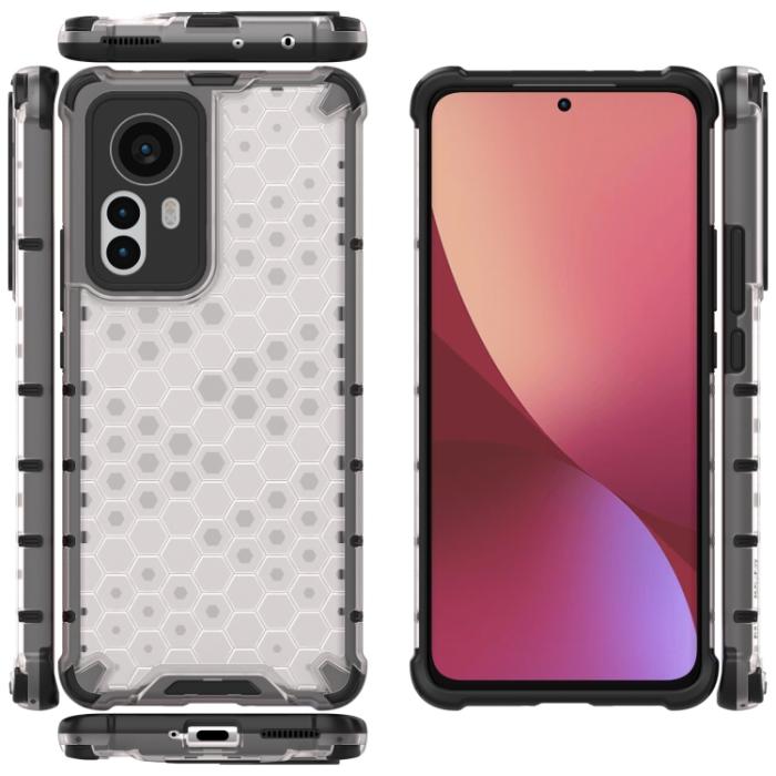 Bild 6, Xiaomi 12 Pro Skal Hybrid Honeycomb Vit
