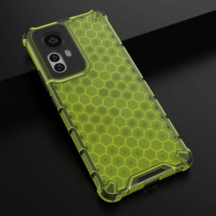 Bild 2, Xiaomi 12 Pro Skal Hybrid Honeycomb Grön