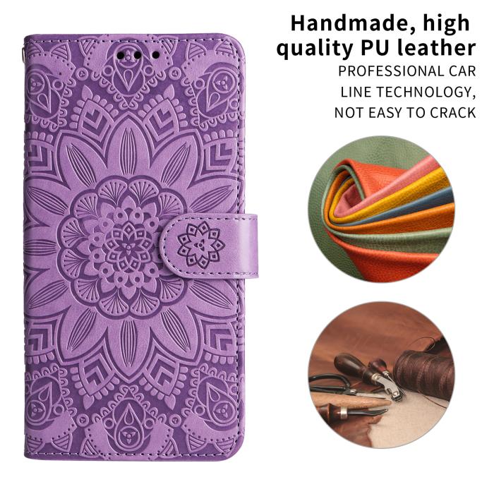 Bild 4, Motorola Edge 70 Fodral Mandala Läder Lila