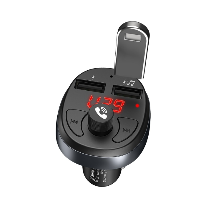 Bild 3, HOCO Bluetooth FM Sändare 2x USB - Svart