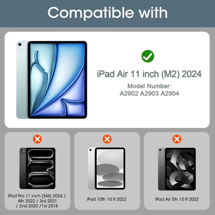 Bild 6, iPad Air 13 2026-2024 2-PACK Skärmskydd Härdat Glas