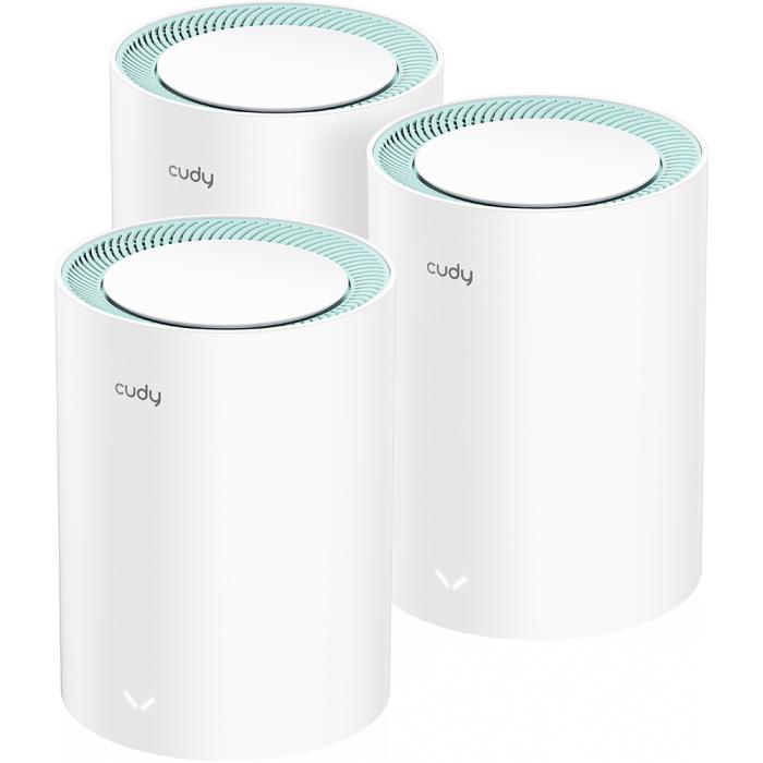 Bild 1, Cudy Mesh Solution M1300 3-pack AC1200 Gigabit Vit