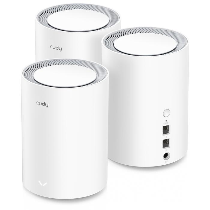 Bild 2, Cudy Mesh Solution M1800 3-pack AX1800 Gigabit Wi-Fi 6 Vit