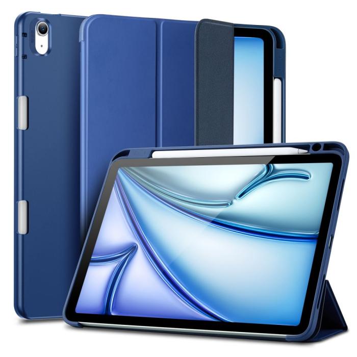 Bild 1, ESR iPad Air 2025-2020 Fodral Rebound Pencil Blue