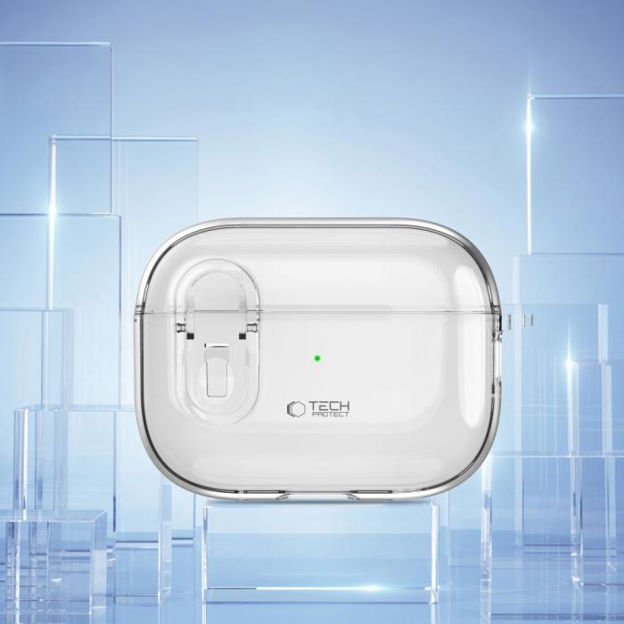 Bild 2, Tech-Protect AirPods Pro 2/1 Skal Slim Hook Transparent