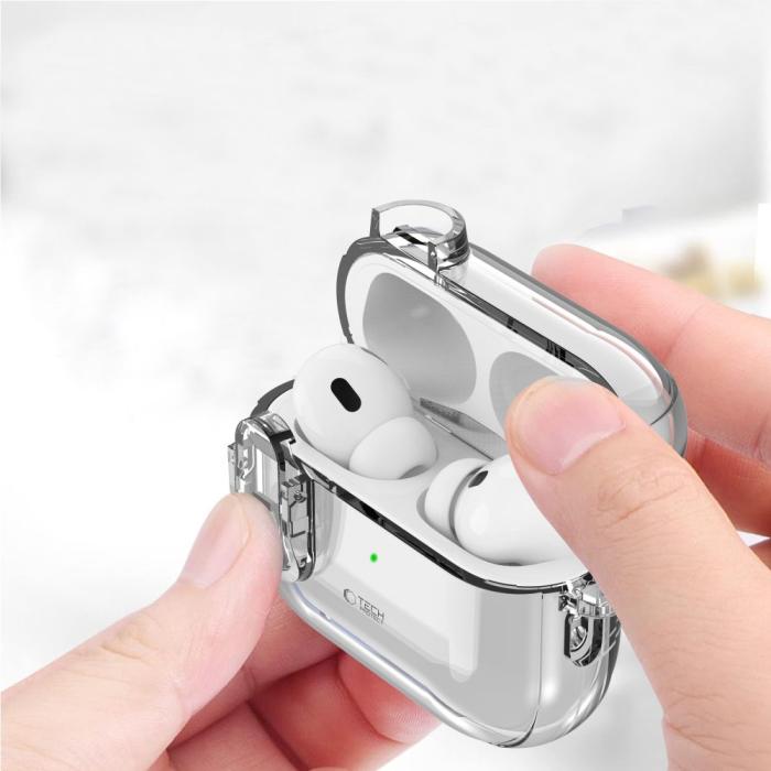 Bild 3, Tech-Protect AirPods Pro 2/1 Skal Slim Hook Transparent