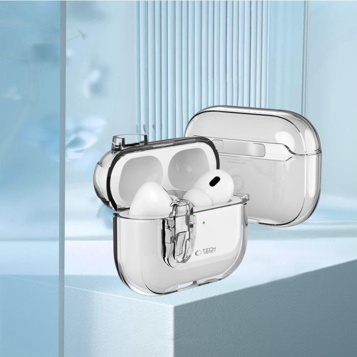 Bild 4, Tech-Protect AirPods Pro 2/1 Skal Slim Hook Transparent