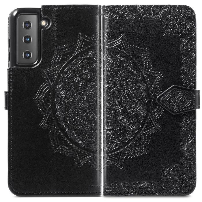 Bild 1, Samsung Galaxy S22 Plus Fodral Mandala Läder Svart