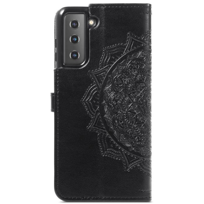 Bild 3, Samsung Galaxy S22 Plus Fodral Mandala Läder Svart