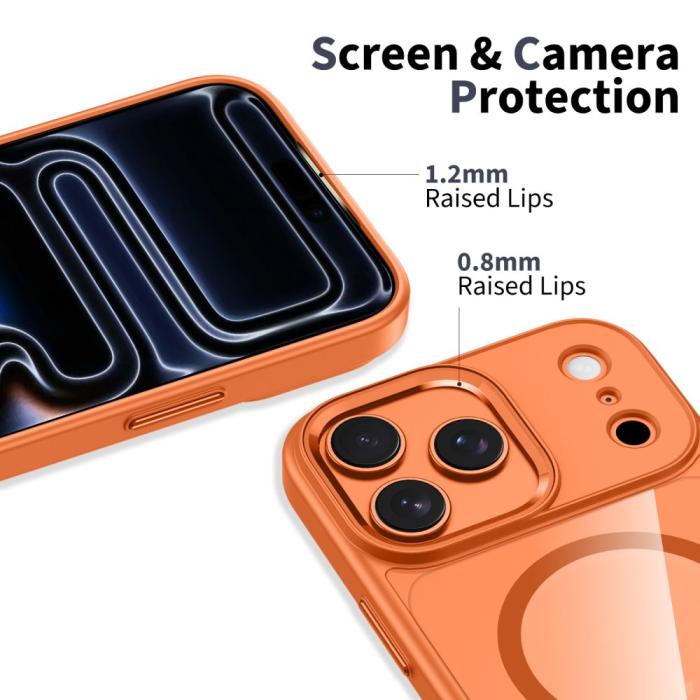 Bild 3, Tech-Protect iPhone 17 Pro Skal MagSafe MagMat Cosmic Orange/Clear