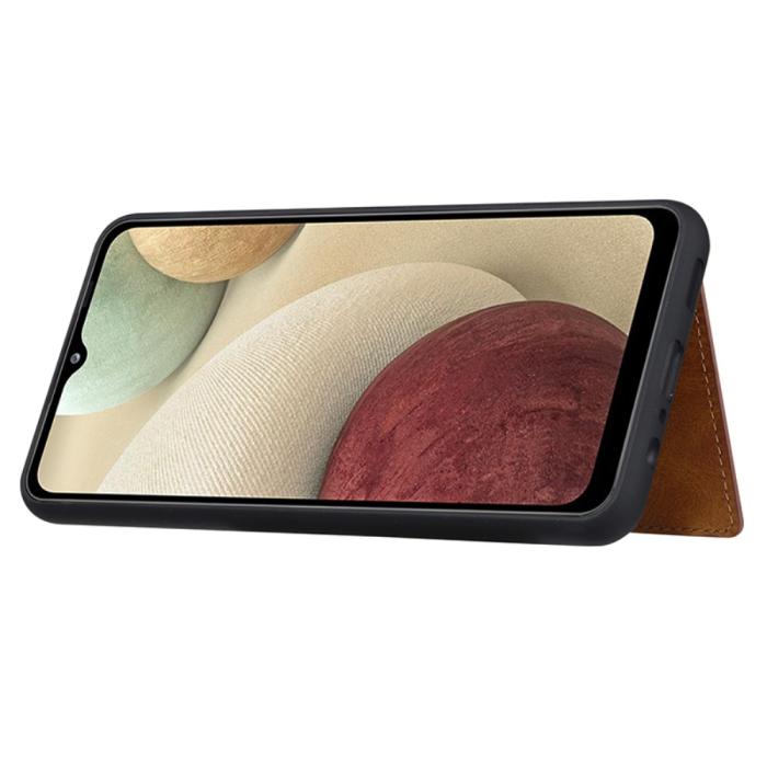 Bild 4, Samsung Galaxy A05s 4G Läder Skal Med Kortfack Röd