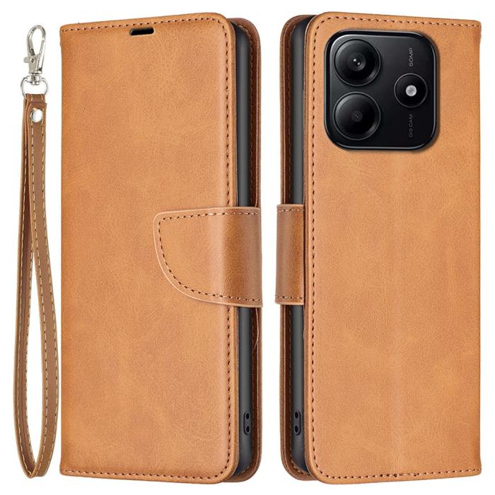 Bild 1, Xiaomi Redmi Note 14 4G Fodral Läder Solid Shark Brun