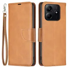 Xiaomi Redmi Note 14 4G Fodral L&auml;der Solid Shark Brun