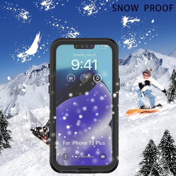 Bild 4, iPhone 15 Skal IP68 360 Vattentät Svart