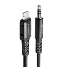 Acefast 1.2m Lightning Till 3.5 mm AUX Ljudkabel Nylon - Svart