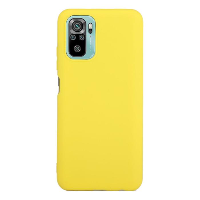 Bild 1, Xiaomi Redmi Note 10S - Matt Shockproof TPU Skal - Gul