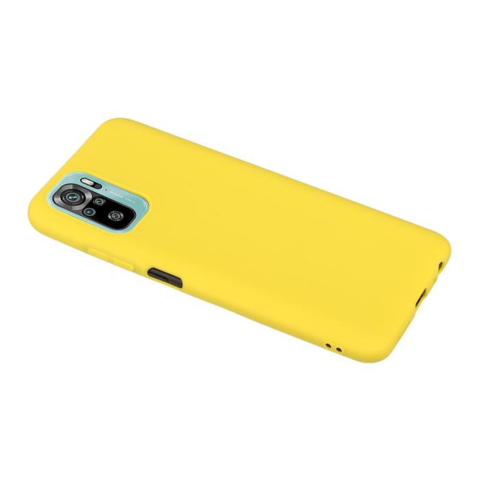 Bild 2, Xiaomi Redmi Note 10S - Matt Shockproof TPU Skal - Gul