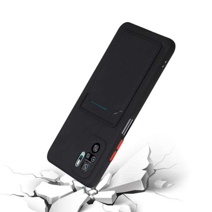 Bild 5, Xiaomi Redmi Note 10S - TPU Skal Med Kortfack - Svart