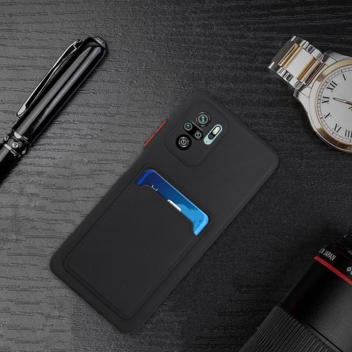 Bild 6, Xiaomi Redmi Note 10S - TPU Skal Med Kortfack - Svart