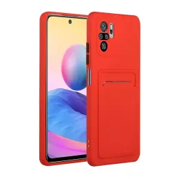 Xiaomi Redmi Note 10S - TPU Skal Med Kortfack - Röd