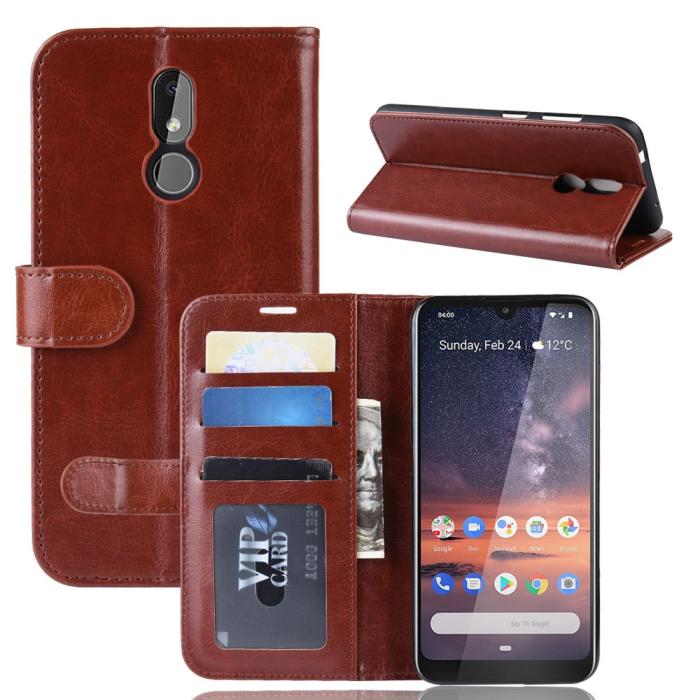 Bild 2, Nokia 3.2 - Plånboksfodral - Brun