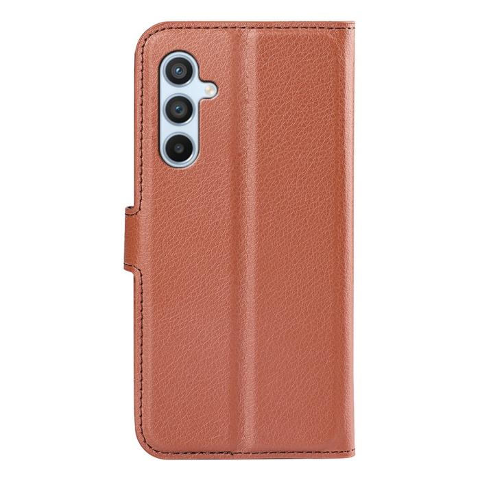 Bild 6, Samsung Galaxy A54 5G Fodral Litchi Läder Brun