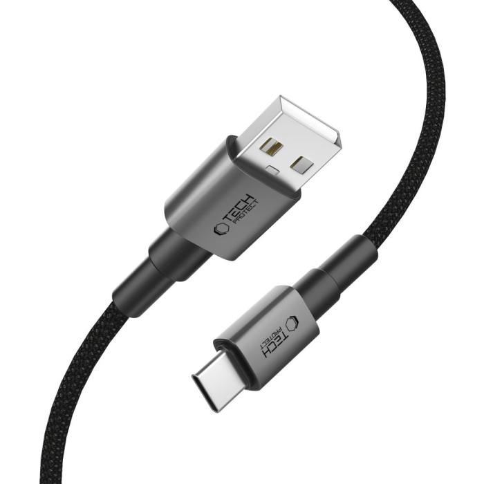 Bild 2, Tech-Protect 1m 15W/3A USB-C - USB-A Kabel UltraBoost Iron Grey