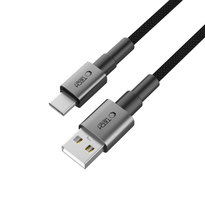 Bild 3, Tech-Protect 1m 15W/3A USB-C - USB-A Kabel UltraBoost Iron Grey