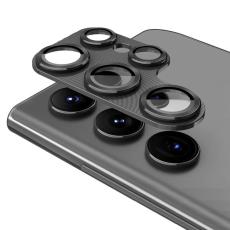 ENKAY Galaxy S25 Ultra Linsskydd Aluminium H&auml;rdat Glas Svart